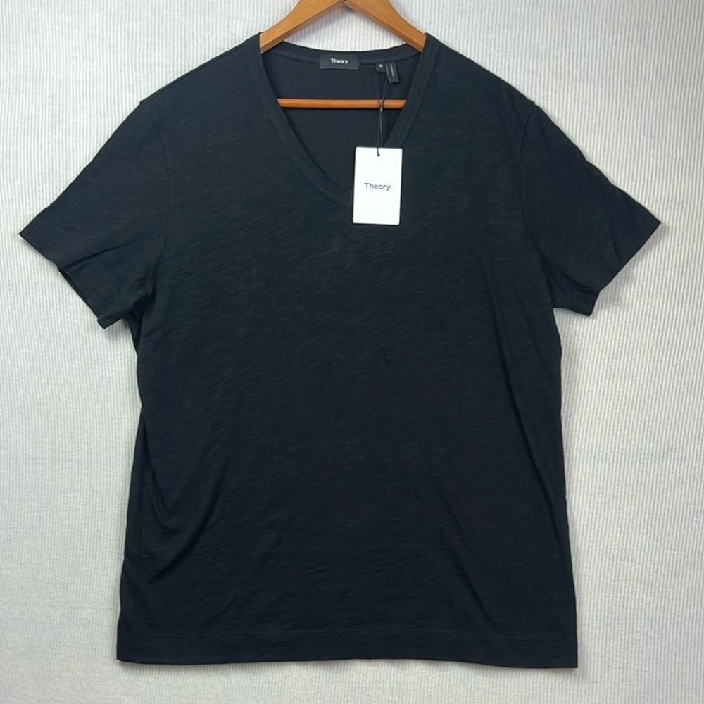 Theory NWT Men’s Size XL Black T-Shirt Tee Cotton V-Neck